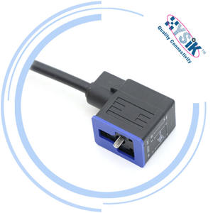 Konektor antiair DIN43650 B 10MM 11MM, konektor katup Solenoid jarak Pin untuk mesin cuci - Product Image 2