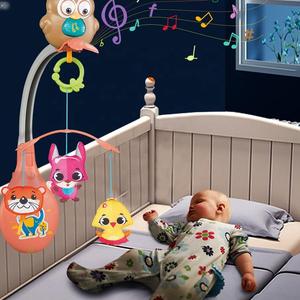 Lit mobile suspendu hochet jouets animaux musicaux bébé dormir jouet électrique rotatif suspendu lit cloche avec pendentif - Product Image 2