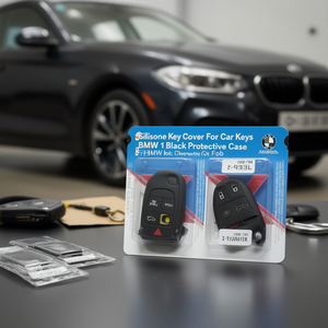 Housse de protection en silicone pour clés de voiture BMW 1, étui noir compatible avec la clé BMW - Product Image 2
