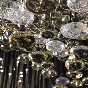 Candelabros de diseño personalizado Luces de araña de lujo de techo de cristal para Proyecto de Villa Vestíbulo del hotel - Product Image 6