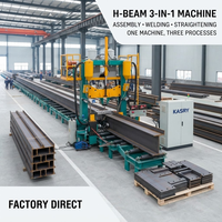 Machine de soudage et de redressage 3-en-1 Kasry H Beam pour ligne de production de structures en acier, fabrication automatique de poutres