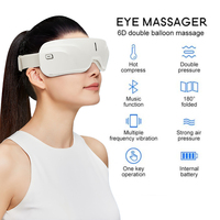 Masseur oculaire portable 3D avec airbag, 5 vitesses, compresse chaude, 1200 mAh, rechargeable par USB Type-C, pour soulager la fatigue oculaire