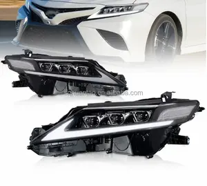 Lampu depan mobil LED, untuk Toyota Camry 2018 2019 2020 2023