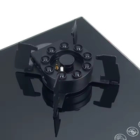 Table de cuisson encastrable en verre trempé à gaz, 2 brûleurs, cuisinière à gaz intelligente, vente en gros OEM