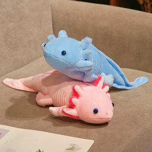 Multi Colors <strong>Axolotl</strong> Salamander Anime Plush Toys Stuffed Cute <strong>Axolotl</strong> Salamander Fuzzy Plush Fish Appeasing Long Pillow Cushion