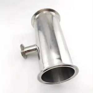 HEDE Direct Sells 3inch 76mm Sanitary Stainless Steel Clamp Reduce Tee 3-way Pipe Fittings