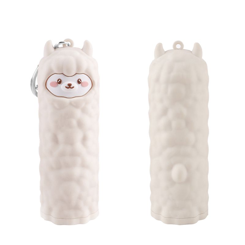 พาวเวอร์แบงค์พวงกุญแจรูปทรงอัลปาก้าสีขาว