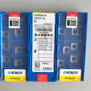 CCGT09T304-AK H01 Korloys Plaquettes en carbure CNC pour tournage externe, outils de coupe en tungstène, revêtement PVD, originaux, personnalisables, en stock OEM - Product Image 1