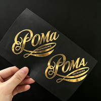 Pegatina de Transferencia UV Personalizada con Logotipo 3D en Relieve, Pegatinas Metálicas Doradas y Plateadas