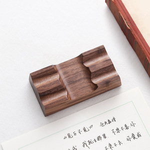 Dropshipping Shopify Business Gift Set Blue White Porcelain <b>Box</b> <b>Pen</b> With Logo Souvenir Stationery Walnut Wood Base - Product Image 2