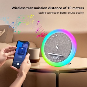 Rumore bianco LED luce notturna lampada da comodino Wireless ricarica altoparlante RGB ricarica rapida batteria <span class=keywords><strong>elettronica</strong></span> di consumo 5W - Product Image 2
