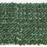 Clôture extensible imperméable en feuilles artificielles, lierre artificiel, plante verte, décoration de clôture de jardin pour cour et balcon extérieurs