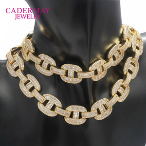 Cadermay Gold Cuban Chain Bracelet 15mm Micro Paved Moissanite Hip Hop Jewelry Gift - Product Image 4