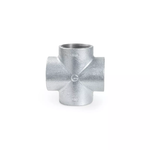 Accesorios de Tubería Galvanizada en Cruz de 4 Vías para Ramificación de Múltiples Tuberías, Resistentes a la Corrosión y de Larga Duración - Product Image 1