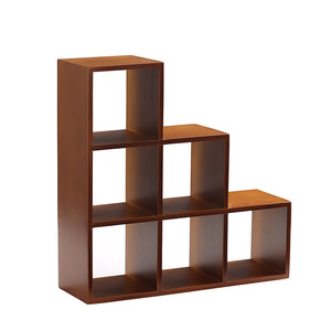 Armoire à grille trapézoïdale en bambou, rangement et présentoir décoratif de style chinois rétro minimaliste moderne, support de rangement et de présentation pour service à thé - Product Image 5