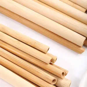 2024 Free Samples Eco Friendly Natural Bamboo Straw Reusable Bamboo Straw Organic Wholesale Straws Reusable Set For Drinking