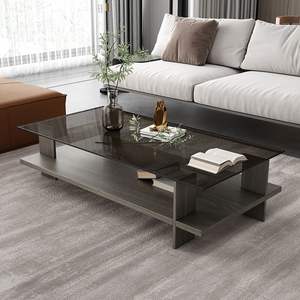 Mesa de centro de vidrio templado <span class=keywords><strong>simple</strong></span> y moderna de estilo nórdico, muebles para el hogar con características combinadas - Product Image 4