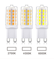 Ampoule LED G9 à intensité variable, 4W équivalent 40 watts, 2700K blanc chaud doux, douille G9, ampoule LED pour lustre