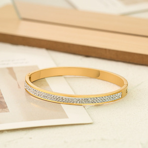 Brazalete de Acero Inoxidable de Alta Calidad Que No Se Deslustra, Brazalete de Circonita Brillante para Mujer, Brazalete de Estrella de Circonita Cúbica para Regalo de Joyería - Product Image 6