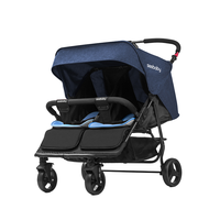 Poussette pour bébé à double landau légère avec caractéristiques de sécurité Poussette pour bébé à double siège pliable en gros pour enfants