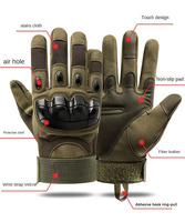 Gants Tactiques Extérieurs Sport Moto Cyclisme Doigt Écran Tactile Gant Dur Knuckle Doigt Complet Gants Tactiques