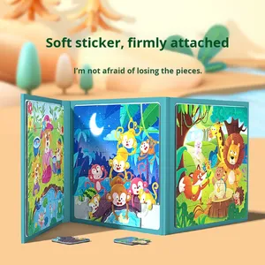 Rompecabezas Magnéticos Educativos <span class=keywords><strong>de</strong></span> Madera <span class=keywords><strong>de</strong></span> Bloques Grandes para Niños Pequeños, Niveles Avanzados 1-5, Rompecabezas Plano - Product Image 4