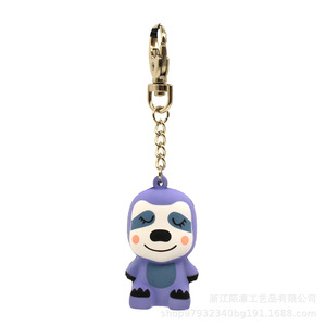 Pu Animal Sloth Keychain Digital Printing Zinc Alloy Portable Promotional <b>Gift</b> - Product Image 1