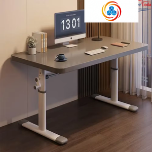 Escritorio Multifuncional Moderno de Madera Maciza con Diseño de Altura Ajustable, Ecológico y Duradero, para Estudio en Casa o Computadora - Product Image 6