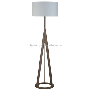 Customized Classic Standing LED Floor <b>Lamp</b> with Matte Black Finish White Hardback <b>Shade</b> for Hotel Home Decor Contemporary Design - Product Image 4