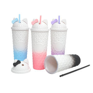 แก้วน้ำเก็บความเย็นสุญญากาศสองชั้นพลาสติก 710 มล. รุ่น Diamond Tumbler ยี่ห้อ Katie Creative ปี 2025 เป็นมิตรกับสิ่งแวดล้อม เหมาะสำหรับใช้ในสำนักงาน พกพาสะดวก - Product Image 4