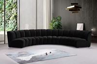 Sofá modular curvo de tela Boucle sofá seccional en forma de C de diseño italiano moderno de gama alta personalizado para sala de estar y villas