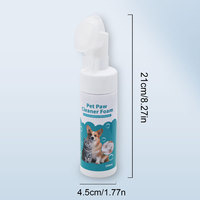 Nettoyant pour pattes de chien OEM ODM avec brosse en silicone 150ml, shampoing pour chien, nettoyant pour pattes de chien en mousse, nettoyant pour urine d'animal en mousse pour pattes