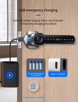 Serrure de porte intelligente pour la sécurité domestique, WiFi, application Tuya, entrée sans clé, biométrique, empreinte digitale, antivol, serrure de porte numérique