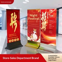 Support d'affichage vertical en acier inoxydable sur pied en verre pour affiches, panneaux publicitaires, centres commerciaux, bureaux de vente, détachable