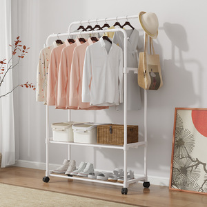Perchero <span class=keywords><strong>de</strong></span> pie multifuncional <span class=keywords><strong>de</strong></span> Metal Simple, almacenamiento <span class=keywords><strong>de</strong></span> dormitorio móvil y Zapatero, perchero para ropa para sala <span class=keywords><strong>de</strong></span> estar - Product Image 2