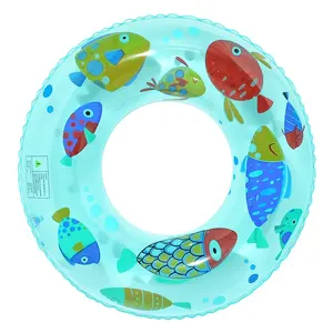 Hiwobang new colourful animal swim ring floating row transparent adult jelly swim ring can sit inflatable swim ring