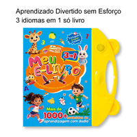 Livre audio intelligent trilingue (portugais, anglais, espagnol) pour enfants, livre sonore pour l'apprentissage par la lecture