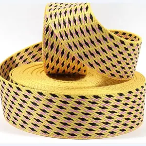 High Quality 50mm Jacquard Nylon Webbing with Color Stripe Premium Product Type