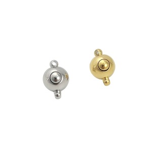 Stainless Steel Spherical <b>Snap</b> Clasp 10mm Gold Silver For <b>Bracelet</b> Making Jewelry Findings Round DIY Components - Product Image 5
