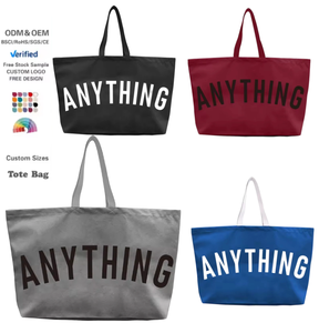Bolsa de Lona Reutilizable Ecológica Personalizada Extra Grande con Cierre de Cremallera y Logotipo Impreso - Product Image 1