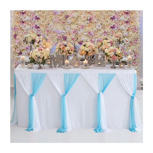 Jupes de table jetables en tulle arc-en-ciel nappe carrée pour fêtes d'anniversaire d'adultes décorations de fournitures de fête à usage domestique vente en gros - Product Image 1