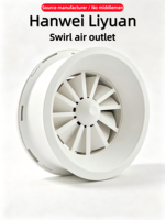 Eayvent Grille d'aération murale et diffuseur tourbillonnant en alliage d'aluminium rond, réglable et durable, pour système CVC moderne personnalisé