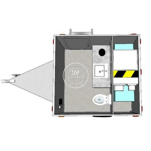 WC portable de luxe pour l'extérieur, toilettes mobiles VIP, remorque de toilettes - Product Image 1