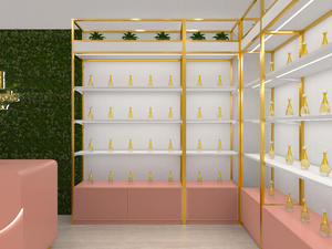 ตู้โชว์เครื่องสำอางสำหรับโรงงาน ตู้โชว์เครื่องสำอางแบบตั้งพื้น เคาน์เตอร์ร้านน้ำหอม ชั้นวางวิกผม ตู้โชว์สินค้าความงาม - Product Image 5