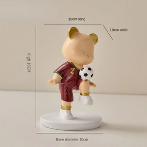 Nouvelles figurines en vinyle personnalisées, style dessin animé, ours jouant au basket-ball, jouet décoratif pour la décoration intérieure de la chambre et du salon - Product Image 2