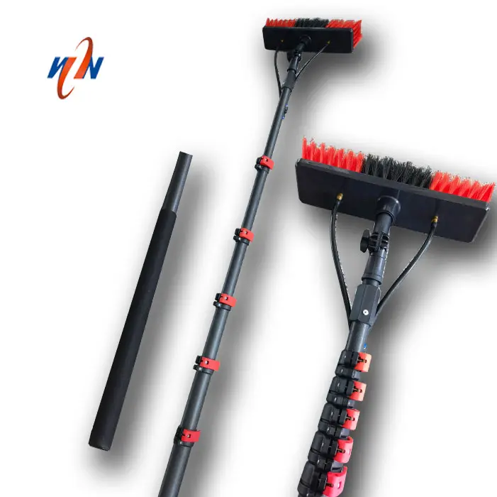 3K weave carbon telescopic pole Extentool 30 Ft Telescopic Pole For Water Fed Pole High Rise Window Cleaning Brush