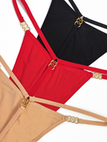 Vente en gros de strings sexy pour femmes, culottes taille basse pour filles, string érotique délicat révélant les fesses