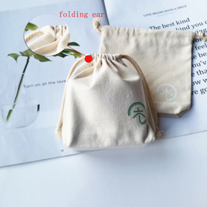 Sac en coton personnalisé avec cordon de serrage, pochette en coton pour emballage, sac à chaussures anti-poussière en coton avec logo - Product Image 6