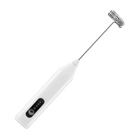 Электрический вспениватель молока USB с 3 скоростями, ручной блендер с мини-кофеваркой и венчиком-миксером для кофе и сливок