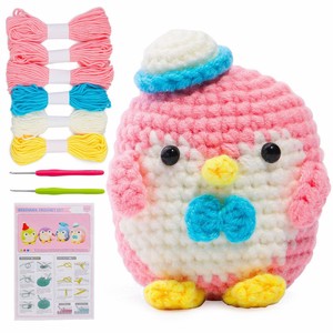 Kit de Ganchillo para <span class=keywords><strong>Principiantes</strong></span> con Instrucciones, Manualidades DIY, Lindos Animales para Aliviar el Estrés - Product Image 1